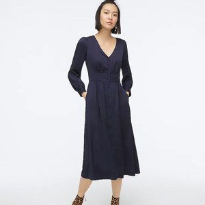 J. Crew Button-Front A-Line Midi Dress